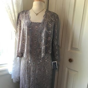 NWT Alex Evening Formal Dress 2pc Sz 12P